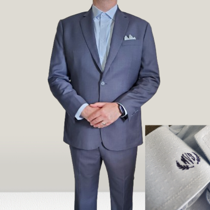 Client Matt S. wearing a custom suit by Myra Tailors Jacksonville